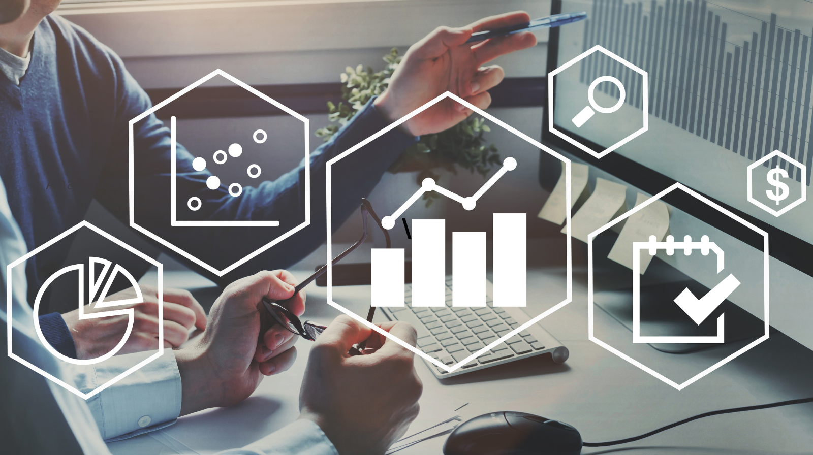 Business analytics intelligence concept, financial charts to analyze profit and finance